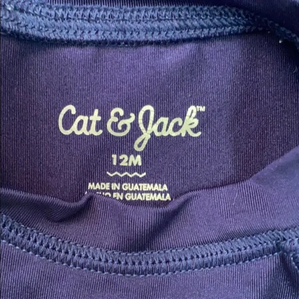 Cat & Jack Toddler Navy/White Long Sleeve Rashguard